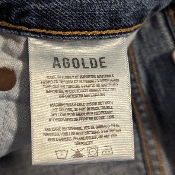 Agolde Riley High Rise Straight Cropped Jeans - Picture 7 of 12